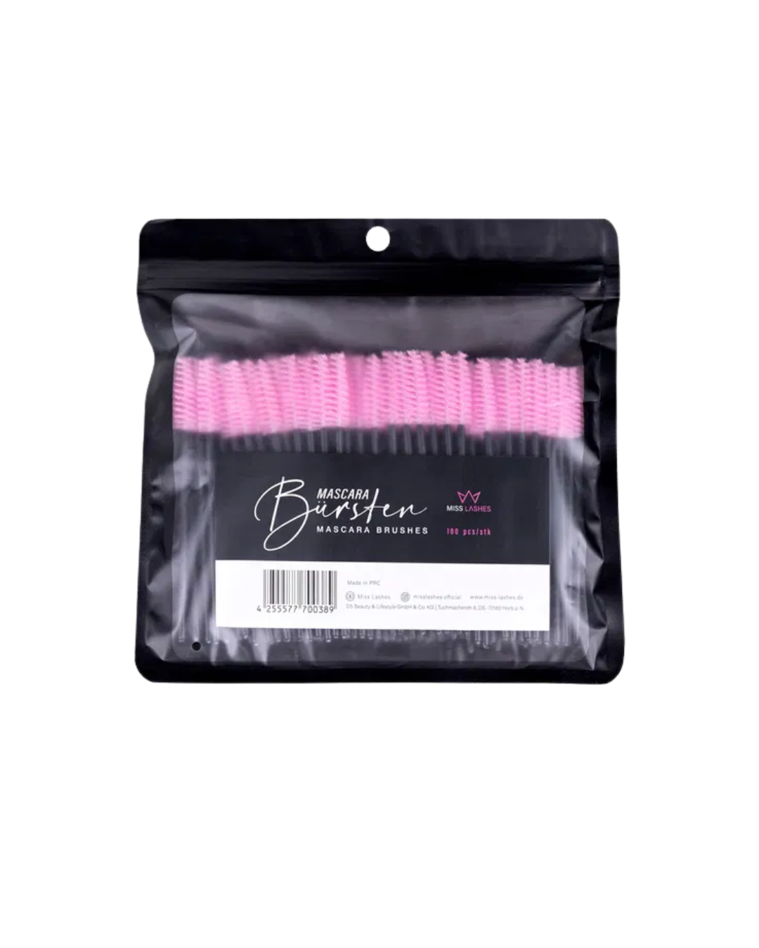 Masacara Bürsten | Schwarz-Pink | 100 St.